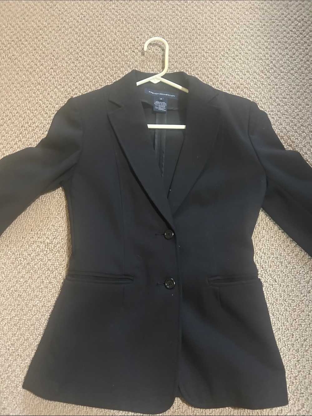 French Connection Black Women's Two-Button Tailored Blazer